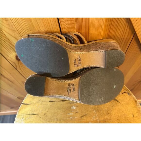 White Mountain Womens Leather Strappy Wedge Sandals sz. 8.5 - Picture 7 of 8